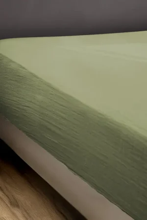 Offre Spéciale Drap housse 'Idylle' kaki